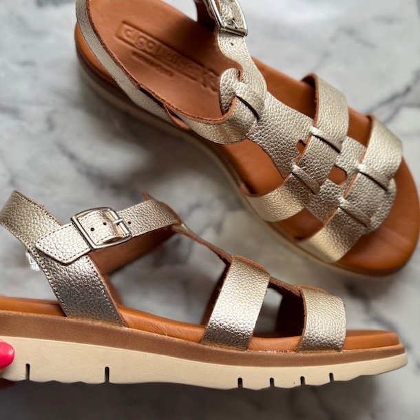 Sandal Kamille guld skind