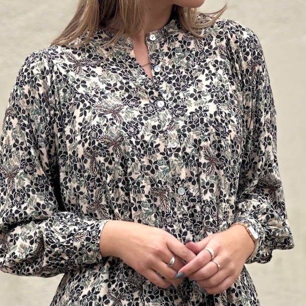 Bluse black rose viskose