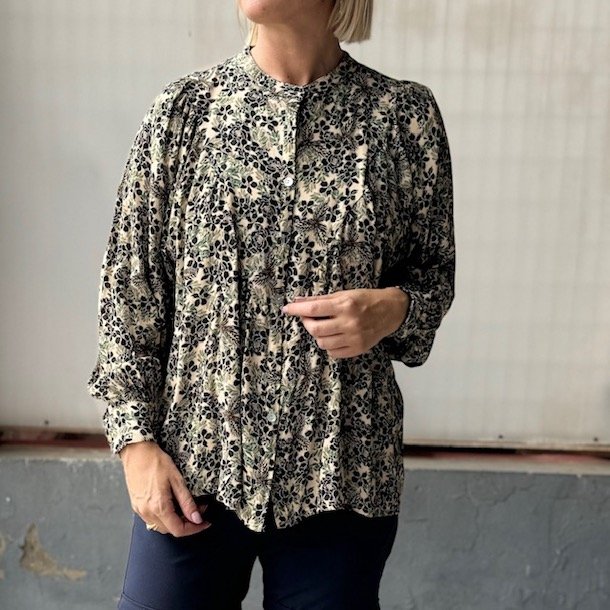 Bluse black rose viskose