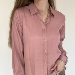 Skjorte pretty rose viskose miks str XS-XXL
