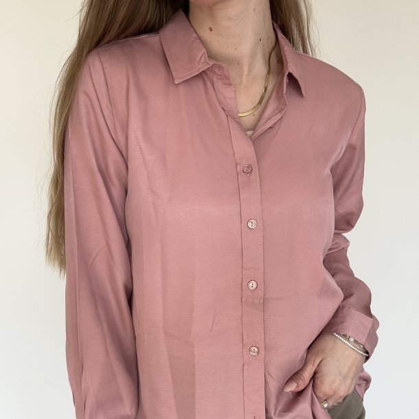 Skjorte pretty rose viskose miks str XS-XXL