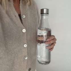 Glas flaske med skruelg - 1 liter / til kleskab