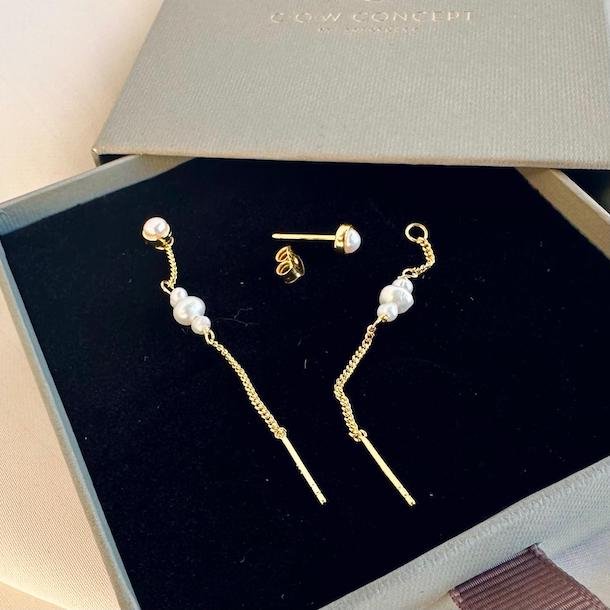 restik secret chain pearl COW forgyldt