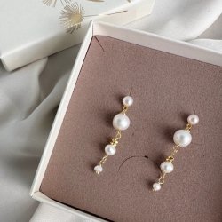 restikker GHITA SHORT PEARL forgyldt Slv