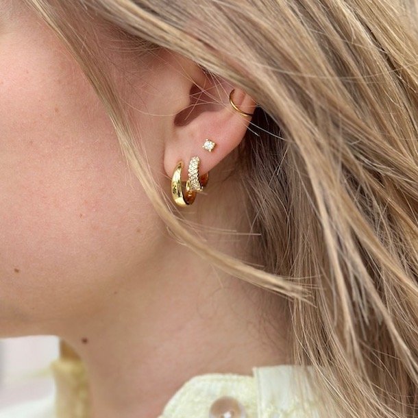 Hoops SWAY 13 mm Forgyldt Slv