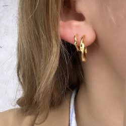 Hoops TWIRL 20mm Forgyldt Slv