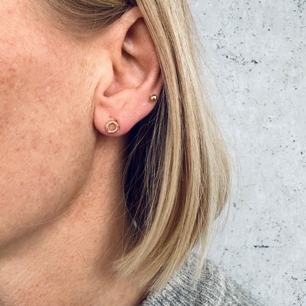 restikker TWISTED TINY Forgyldt Slv