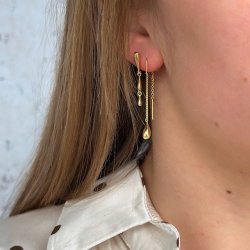 restikker SHINY DROP LONG forgyldt slv