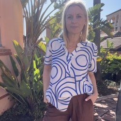 Sommerbluse Elisa bomuld str. M-3XL