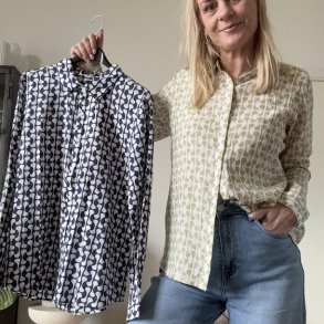 Skjorte Bea Let M�nster viskose XS-XXl