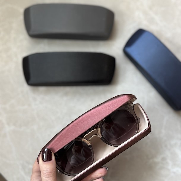 Brilleetui hardcase  metallic