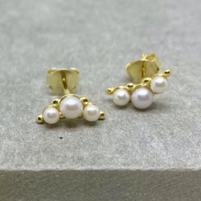 restikker PAGE tripple peral forgyldt sterling slv 