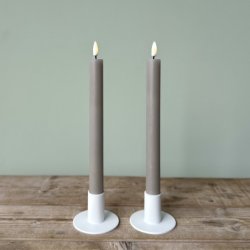 Sand LED Kronelys 2stk 240mm