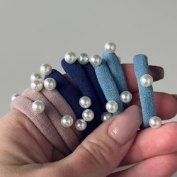 Hrelastikker med perler 3 stk 
