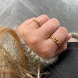 Selia panzer ring forgyldt