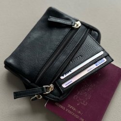 Stor pung til pas cow sort Skind