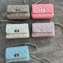 Crossbody ladylike PASTEL skind