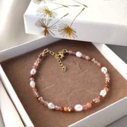 Armbnd PEACHY Forgyldt slv