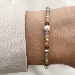 Armbnd MIAH forgyldt slv