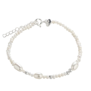 Armbnd HAIDEN  925 SILVER ferskvands perler