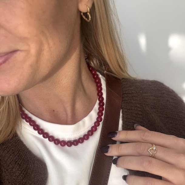 Halsk�de Jackie med naturperler