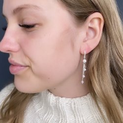 Hoops PRETTY pearl sterling slv