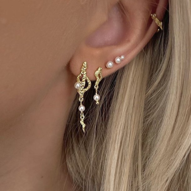 restikker Maree pearl forgyldt slv