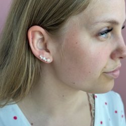 Up the ear BUBBELS sterling slv