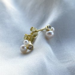 restikker PRETTY pearl petite forgyldt slv