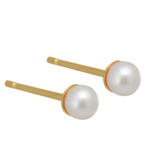 restikker simple pearl forgyldt