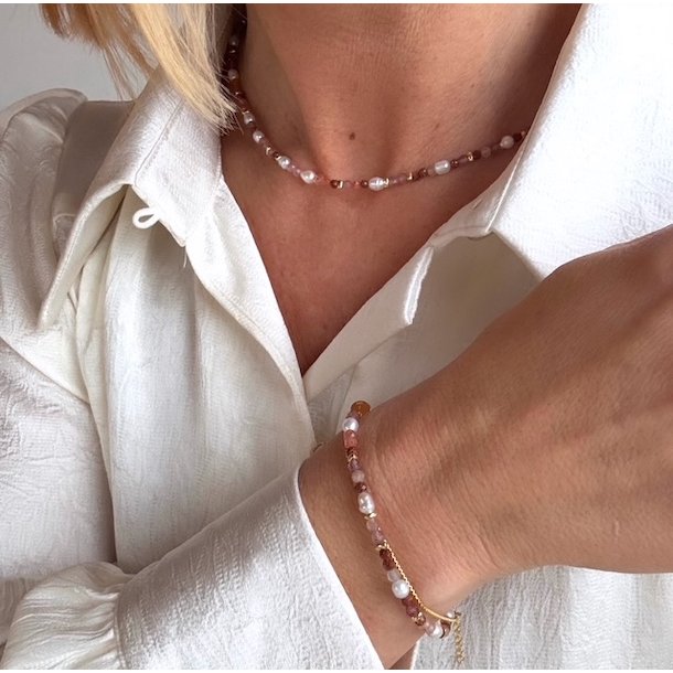 Armbnd PEACHY Forgyldt slv