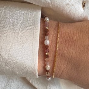 Armbnd PEACHY Forgyldt slv