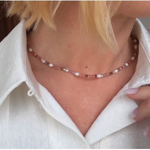 Halskde PEACHY forgyldt slv