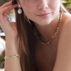 Halskde MIAH forgyldt slv