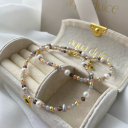 Halskde MIAH forgyldt slv