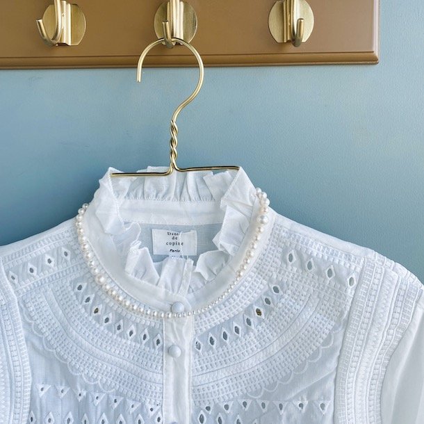 Halskde PERLETTE forgyldt slv