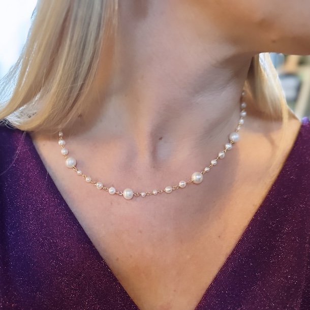 Halskde GHITA forgyldt slv