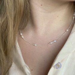 RISA halskde m. perler slv