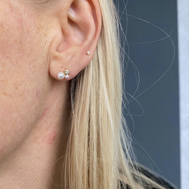 restikker PRETTY pearl petite forgyldt slv