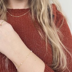 Halskde og armbnd gavest forgyldt