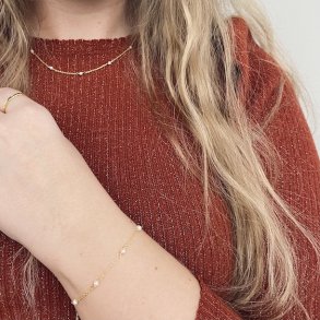 Halskde og armbnd gavest forgyldt