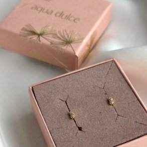 restikker TINY CLEAR forgyldt slv