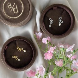 restikker ROPE BOW PEARLS  Slv