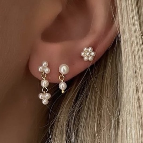 restikker Flora blossom forgyldt slv