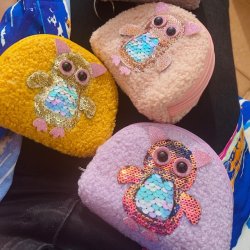 Plys pige pung med ugle