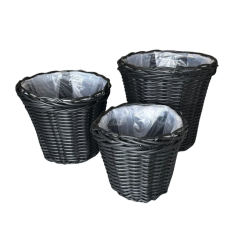 Plantekurve udend�rs rattan - s�t af 3 