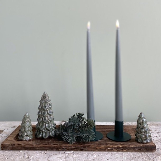 Bord lysestage til kronelys metal diameter 7 cm