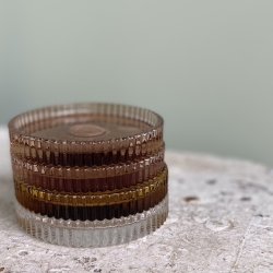 Platte til -Bloklys glas