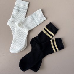  Strmper soft rib med glimmer striber str 35-41