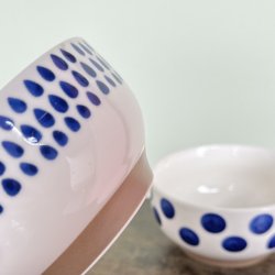 Skl hndmalet porceln H6.5 x Dia 12.5cm